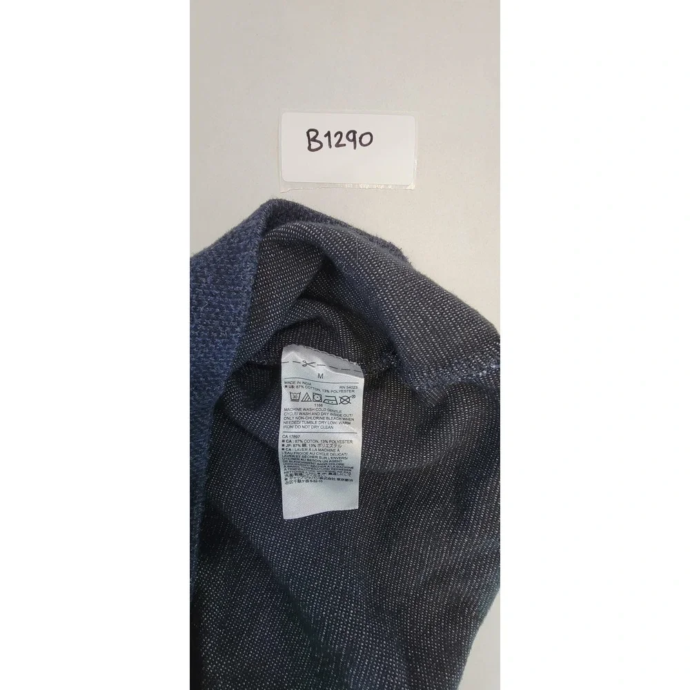 Banana Republic Men's Navy Blue Quarter Snap‎ Collar Sweater Size M